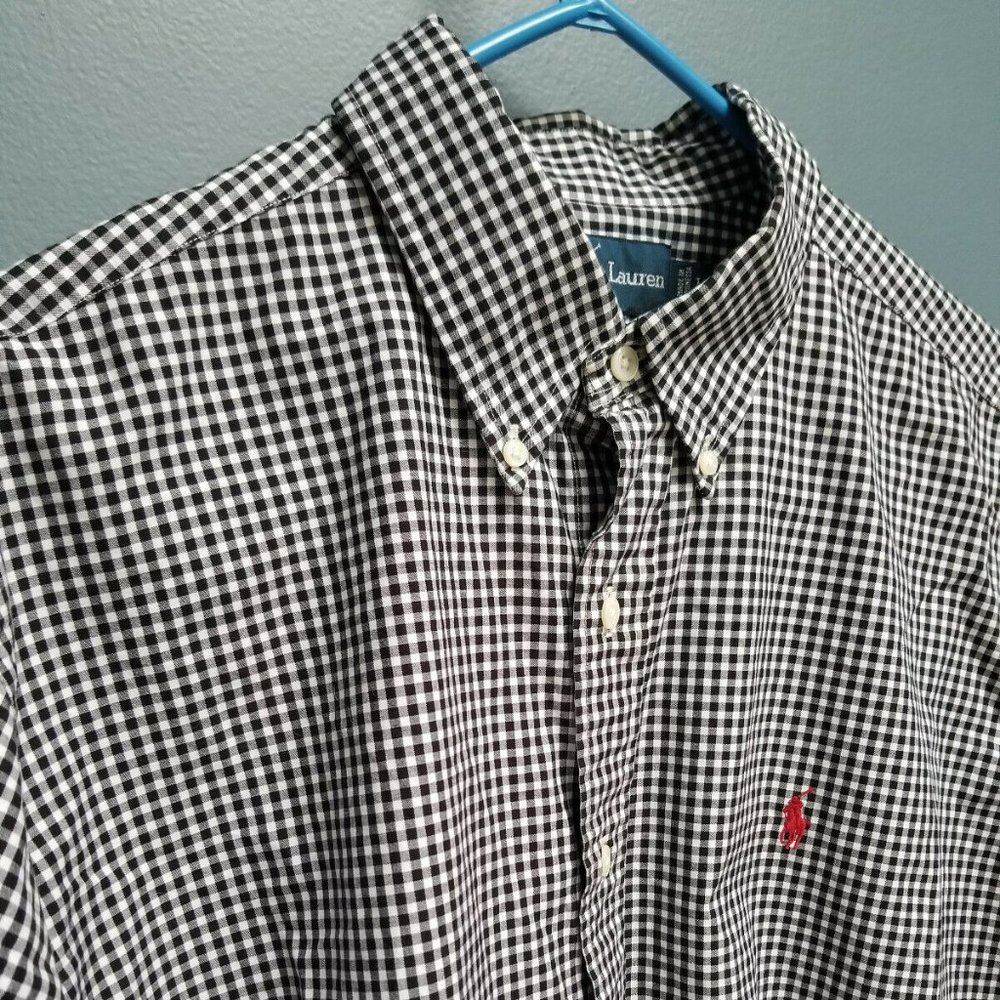 Ralph Lauren Black White Check Long Sleeve Shirt